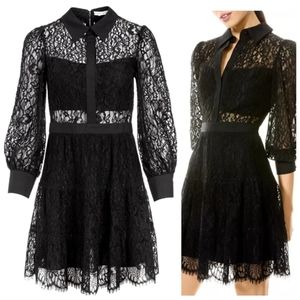 ALICEE + OLIVIA  Anaya Collared Lace Mini Dress Size 10 NWT